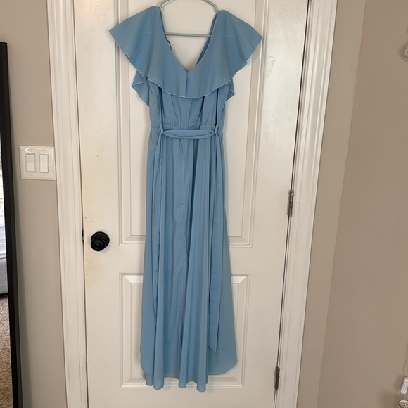 Blue Ruffle Dress - Picture 3 of 5
